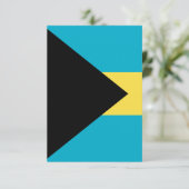 Bahama-vlag Bedankkaart (Staand voorkant)