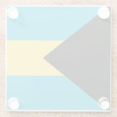 Bahama-vlag Glazen Onderzetter (Achterkant)