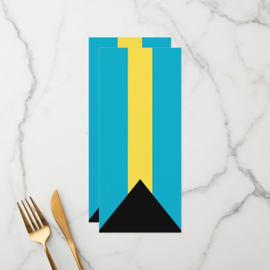 Bahama-vlag Menu (Voorkant / Achterkant in situ)
