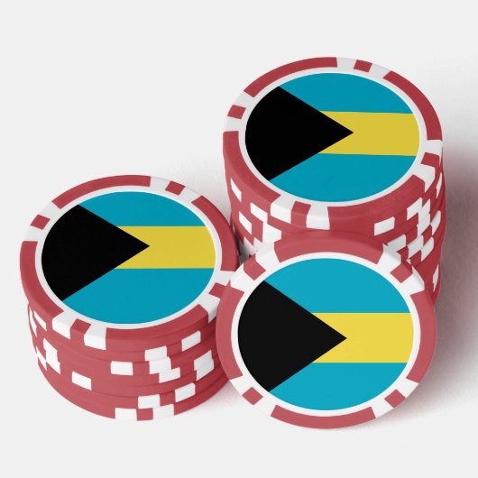 Bahama-vlag Poker Chips (Opstapeling)