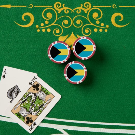 Bahama-vlag Poker Chips (Pokertafel (Stack))