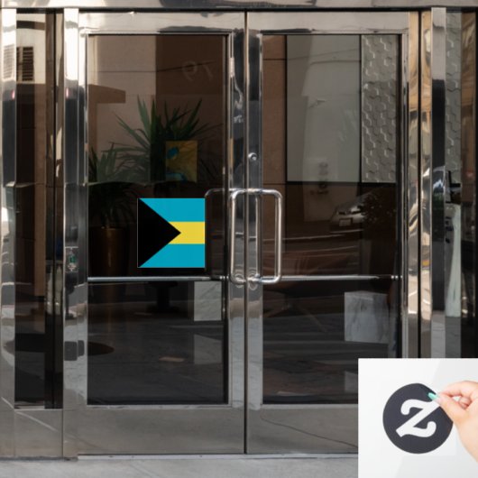 Bahama-vlag Raamsticker (Kantoordeur)