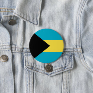 Bahama-vlag Ronde Button 7,6 Cm