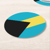 Bahama-vlag Ronde Kartonnen Onderzetter (Gebogen)