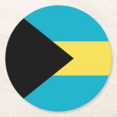 Bahama-vlag Ronde Kartonnen Onderzetter (Voorkant)