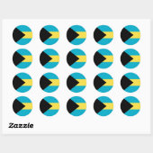 Bahama-vlag Ronde Sticker (Vel)
