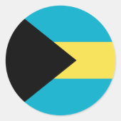 Bahama-vlag Ronde Sticker (Voorkant)
