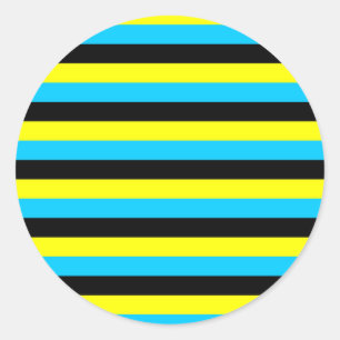 bahama vlag strepen ronde sticker