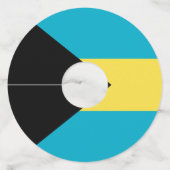 Bahama-vlag Wijnglaslabel (Voorkant)