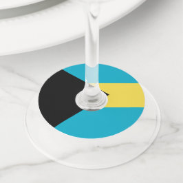 Bahama-vlag Wijnglaslabel