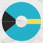 Bahama-vlag Wijnglaslabel (Achterkant)