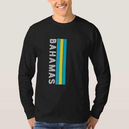 Bahama-vlagkleuren T-shirt (Voorkant)