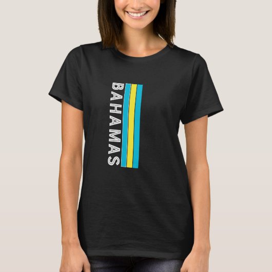 Bahama-vlagkleuren T-shirt (Voorkant)