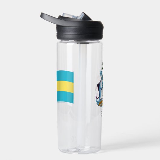 Bahama-wapenschild, vlag, Bahama's Waterfles (Rechts)