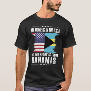 Bahamaans-Amerikaanse patriot Grown Proud Home Hea T-shirt