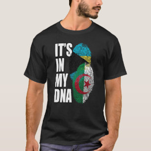 Bahamaans en Algerijns Mix DNA-vlaggenerfgoed T-shirt