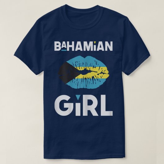 Bahamaans meisje Bahamaanse vlag Caraïben T-shirt (Design voorkant)