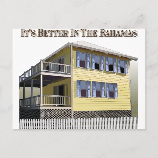 Bahamaanse architectuur briefkaart (Voorkant)