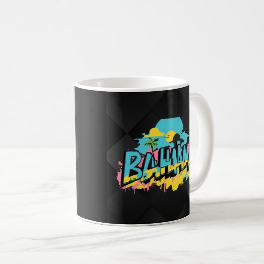 Bahamaanse graffiti cool koffiemok (Voorkant rechts)