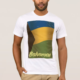 Bahamaanse nationale vlag vintage reisposter t-shirt