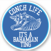 Bahamaanse Sticker Bahamas Onafhankelijkheid Conch (Voorkant)