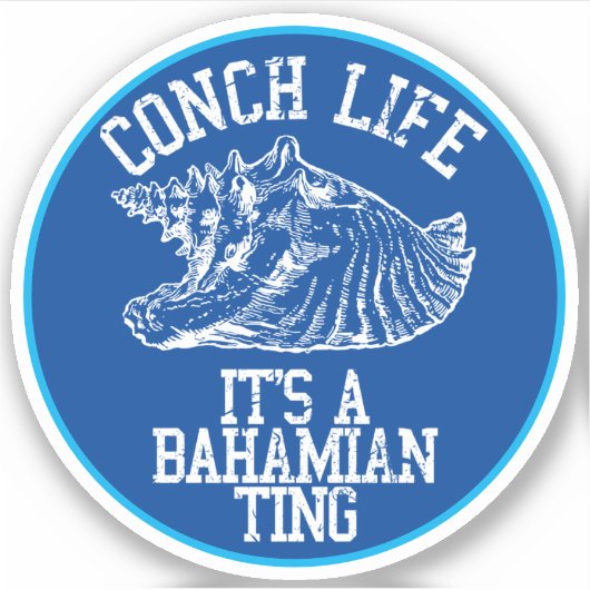 Bahamaanse Sticker Bahamas Onafhankelijkheid Conch (Voorkant)