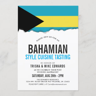 Bahamaanse thema keuken Party Flag Nodig Wit uit Kaart