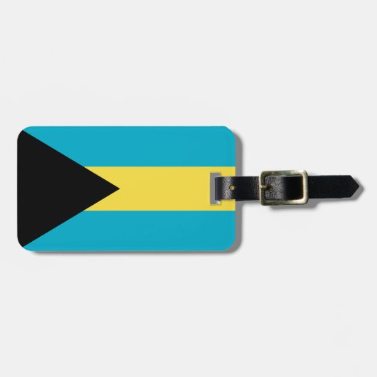 Bahamaanse vlag bagagelabel (Voorkant horizontaal)