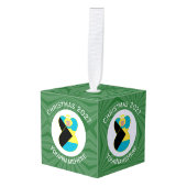 Bahamaanse vlag Blond Engel Kerst Gepersonaliseerd Decoratie (Voorkant hoekig)