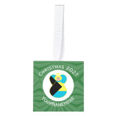 Bahamaanse vlag Blond Engel Kerst Gepersonaliseerd Decoratie (Voorkant)