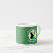 Bahamaanse vlag Blond Engel Kerst Gepersonaliseerd Espresso Kop (Voorkant rechts)