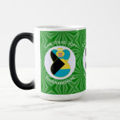 Bahamaanse vlag Blond Engel Kerst Gepersonaliseerd Magische Mok (Links)