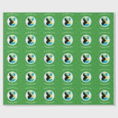Bahamaanse Vlag Blonde Engel Kerst Persoonlijk Cadeaupapier (Vlak)