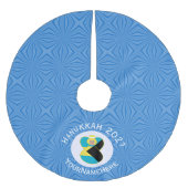 Bahamaanse vlag engel Chanoeka Blonde Kerstboom Rok (Voorkant)