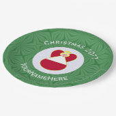 Bahamaanse vlag engel kerstfeest papieren bordje (Gekanteld)