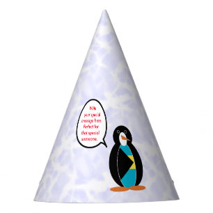 Bahamaanse Vlag Feestdag Mevrouw Pinguïn Praat Feesthoedjes
