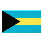Bahamaanse vlag foto afdruk (Voorkant)