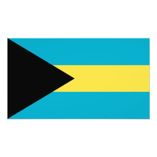 Bahamaanse vlag foto afdruk