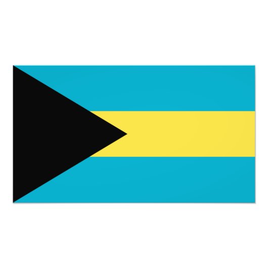 Bahamaanse vlag foto afdruk (Voorkant)