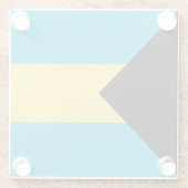 Bahamaanse vlag glazen onderzetter (Achterkant)