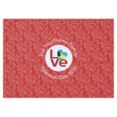 Bahamaanse Vlag Hart Rood LIEFDE Tafelkleed (Voorkant (Horizontaal))