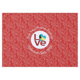 Bahamaanse Vlag Hart Rood LIEFDE Tafelkleed
