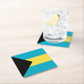 Bahamaanse vlag kartonnen onderzetters (Insitu)