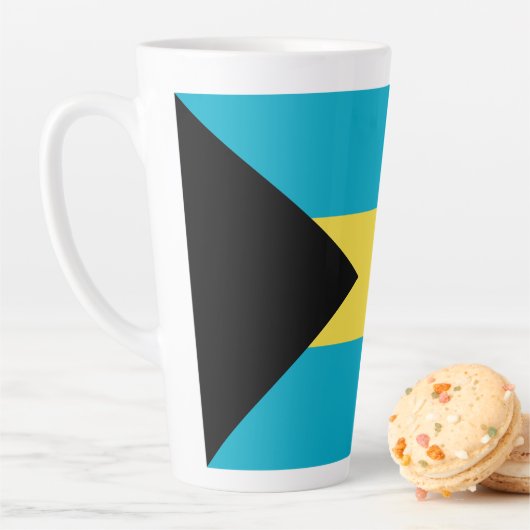 Bahamaanse vlag latte mok (In situ)