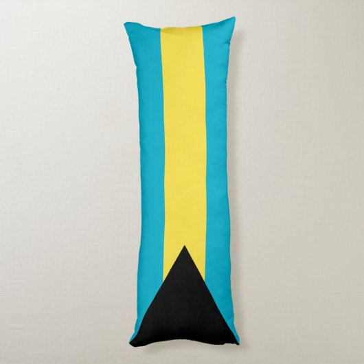 Bahamaanse vlag lichaamskussen (Achterkant (Verticaal))