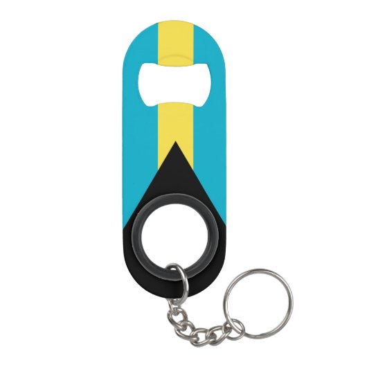 Bahamaanse vlag mini flessenopener (Achterkant)