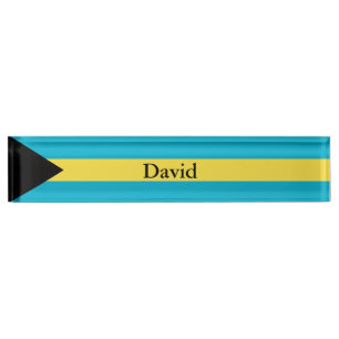 Bahamaanse vlag naambordje