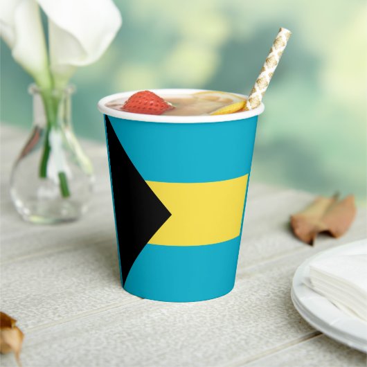 Bahamaanse vlag papieren bekers (Insitu)
