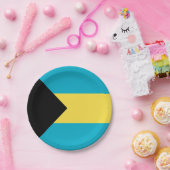 Bahamaanse vlag papieren bordje (Feest)