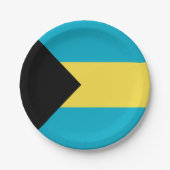 Bahamaanse vlag papieren bordje (Voorkant)